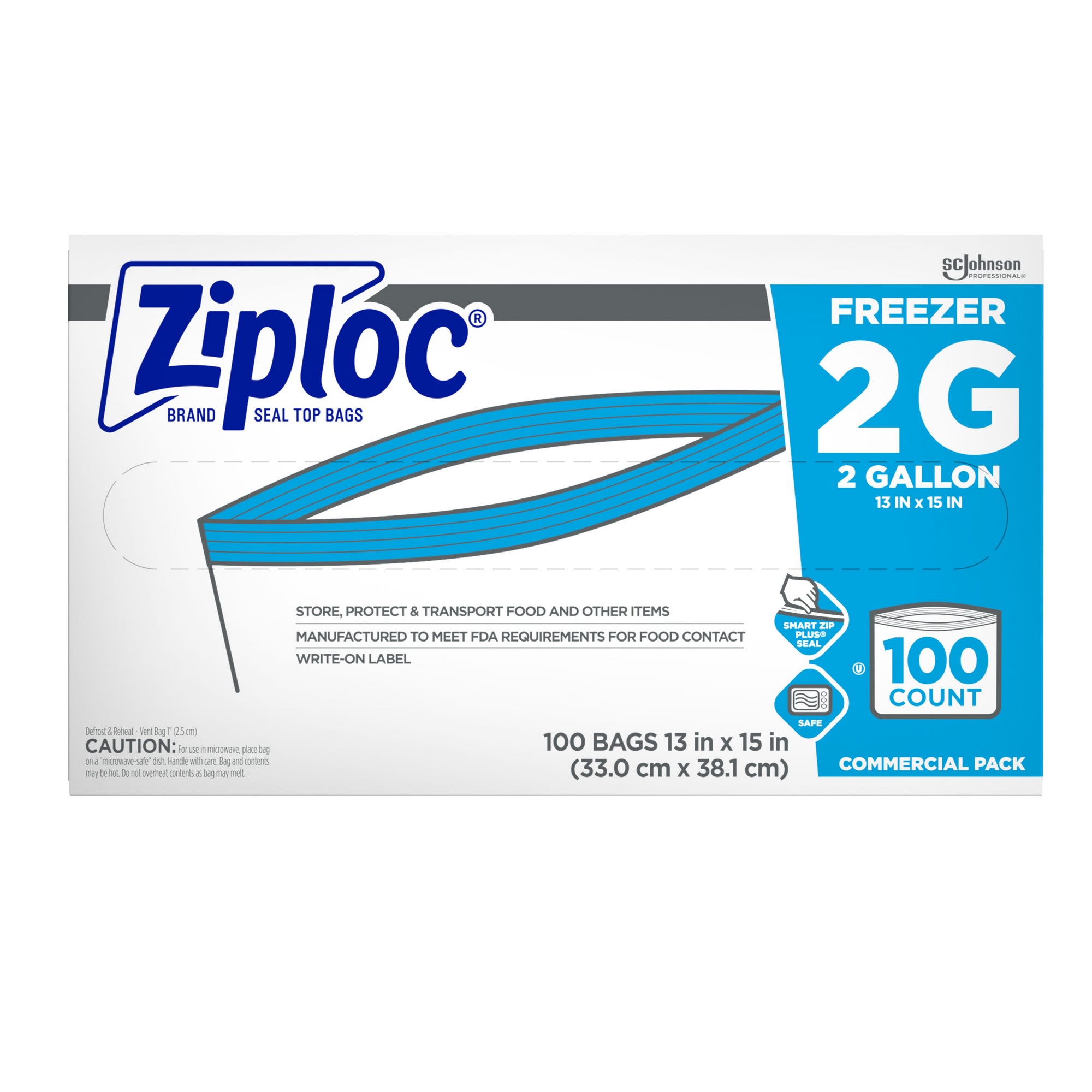 GuestSupply US | Ziploc® Brand Seal Top Freezer Bags, 2 Gallon